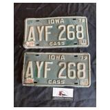 Iowa license plates