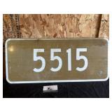 Metal 5515 street sign