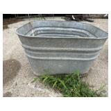 Galvanized wash tub