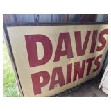 Porcelain double-sided Davis paint sign
