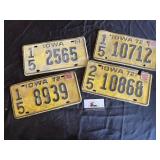 Vintage Iowa license plates
