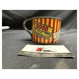 Vintage metal MoorMans cup