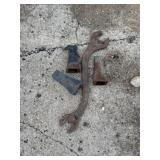 Bucket teeth and wrench