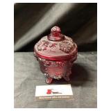 Jeannette Glass Covered Candy Dish