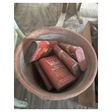 Tobacco tins and a unique planter