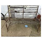 Vintage metal bench