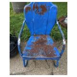 Vintage metal lawn chair