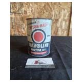Metal Havoline motor oil can