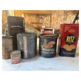 Vintage tin cans