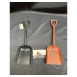 Vintage metal toy shovels