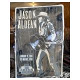 Metal Jason Aldean tour sign