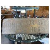 Vintage metal Honey for sale here sign