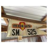 Cardboard Moews spinner sign
