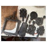 Cast iron trivets and misc