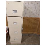 Four-door metal file cabinet