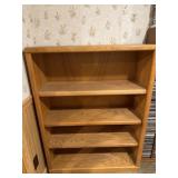 Wooden bookshelves