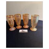 Marigold carnival glass glasses
