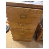 Wooden 2 drawer file cabinet