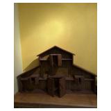 Wooden barn shelf