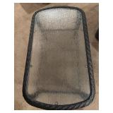 Glass top patio table, 38" x 21ï¿½ x 19ï¿½