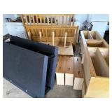 Full sleigh bed with  storage cabinets and