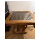 Glass top end  table