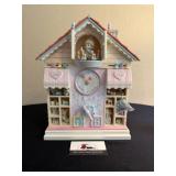 Precious moments toy  land, wind up clock