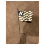 Metal yard decor flag
