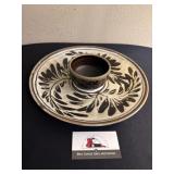 Stoneware Chip and dip bowl