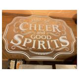 Bar mirror, full of cheer and good spirits
