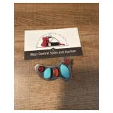 Vintage handmade Silver/ turquoise necklace charm