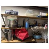 Shelf contents, located in basement bring boxes