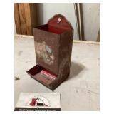 Vintage metal match stick holder