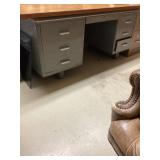Metal kneehole desk bring help to remove from t