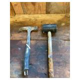 Hammer and rubber mallet