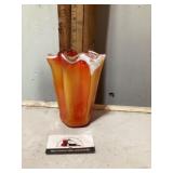 Carnival glass vase