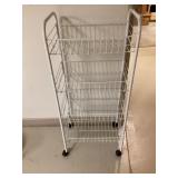 Wire basket, rolling rack approximately 10 x 15 x