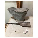 Galvanized, coal bucket