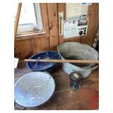Strainer and galvanized pan