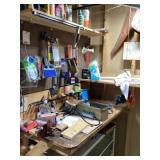 Bench vice and miscellaneous bring box and tools