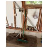 Squeegee and broom