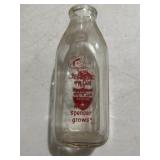 Spencer Jersey Dairy glass milk jar