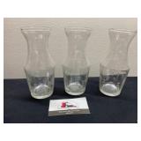 Three Vintage Glass Cruets