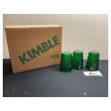 Set of 12 Green Kimble glasses
