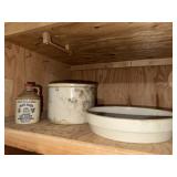 Stoneware crock pieces