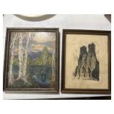 Vintage framed art