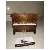 Vintage piano with coasters