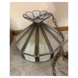 Leaded glass light fixture