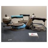 Three vintage irons