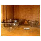 MCM glass mixing bowls